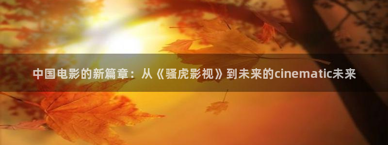 桔子免费视频：中国电影的新篇章：从《骚虎影视》到未来的cinematic未来